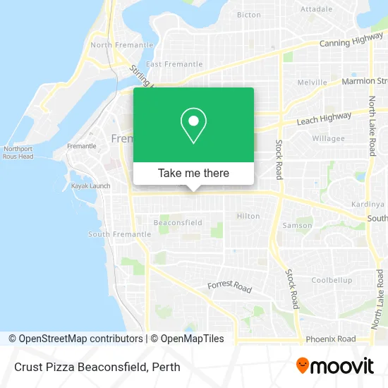 Mapa Crust Pizza Beaconsfield