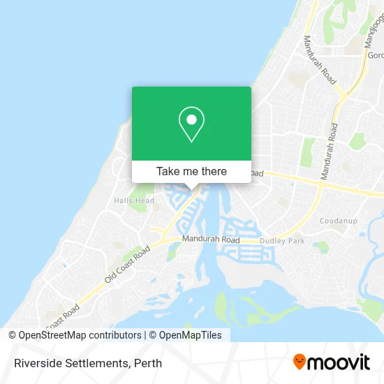 Mapa Riverside Settlements