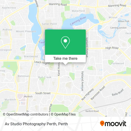 Mapa Av Studio Photography Perth