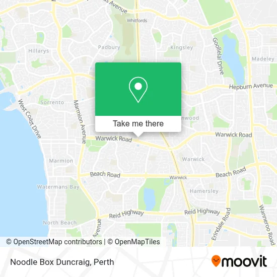 Mapa Noodle Box Duncraig