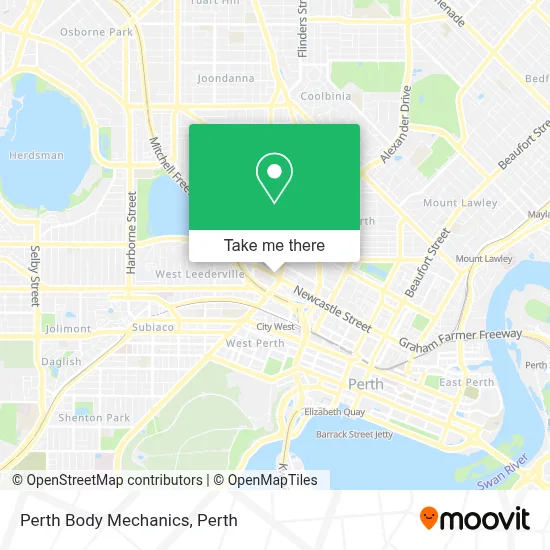 Mapa Perth Body Mechanics
