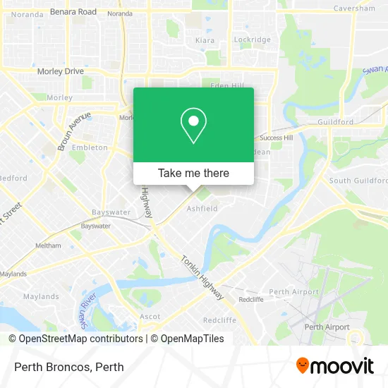 Mapa Perth Broncos