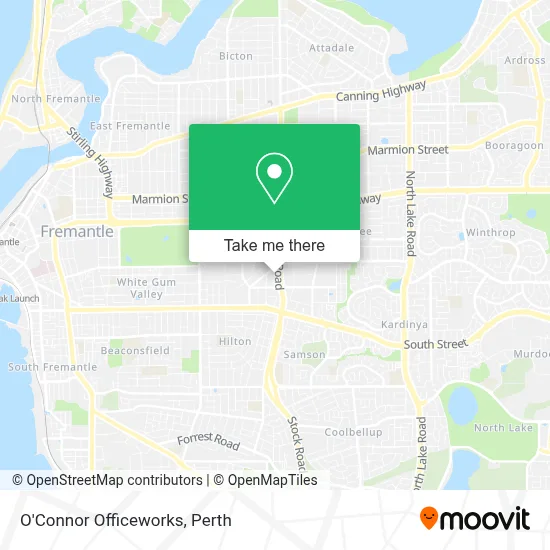 Mapa O'Connor Officeworks