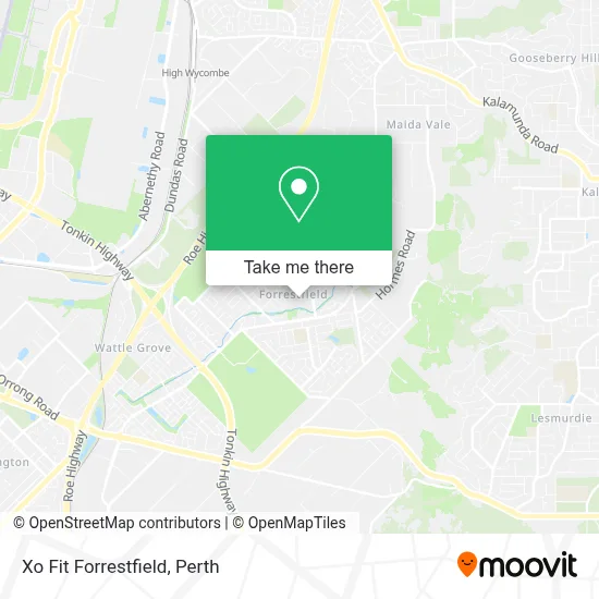 Mapa Xo Fit Forrestfield
