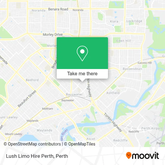 Mapa Lush Limo Hire Perth