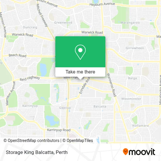Mapa Storage King Balcatta
