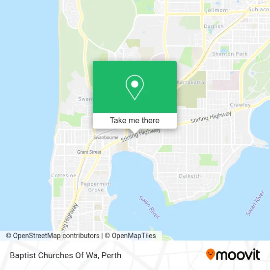 Mapa Baptist Churches Of Wa