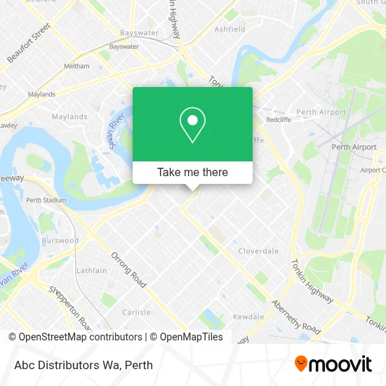 Mapa Abc Distributors Wa