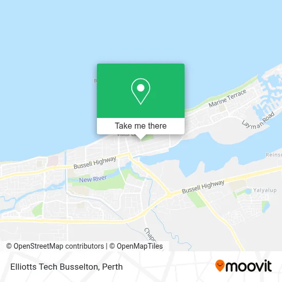 Mapa Elliotts Tech Busselton