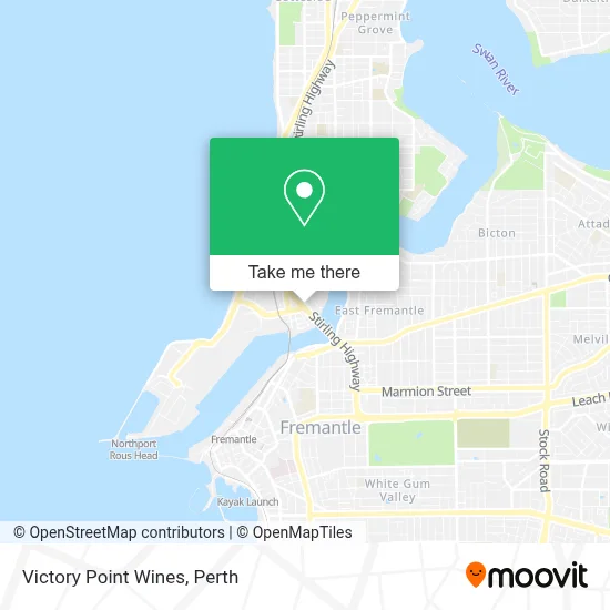 Mapa Victory Point Wines