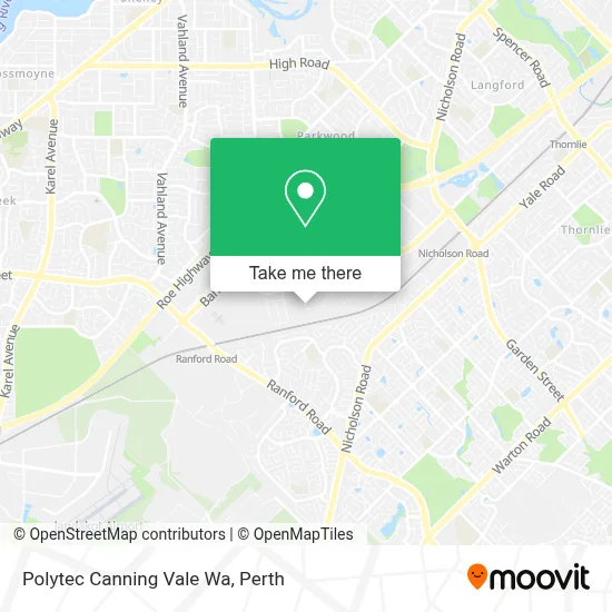 Mapa Polytec Canning Vale Wa