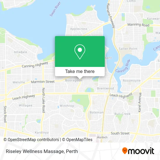 Riseley Wellness Massage map