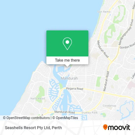 Mapa Seashells Resort Pty Ltd