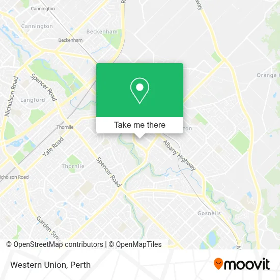 Mapa Western Union
