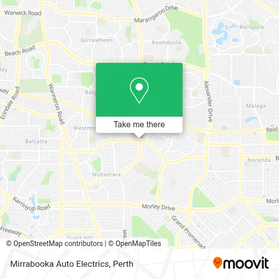 Mapa Mirrabooka Auto Electrics