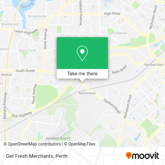 Mapa Get Fresh Merchants