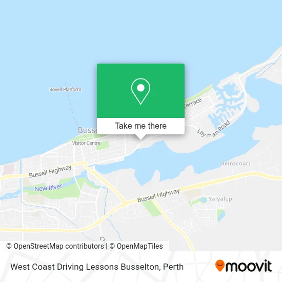 Mapa West Coast Driving Lessons Busselton