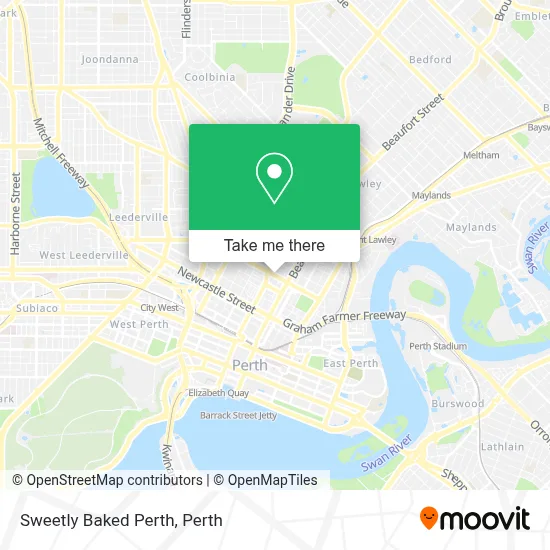 Mapa Sweetly Baked Perth