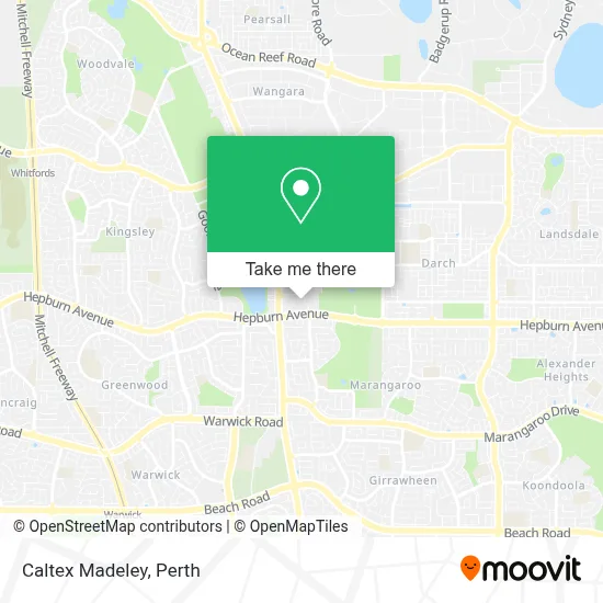 Mapa Caltex Madeley