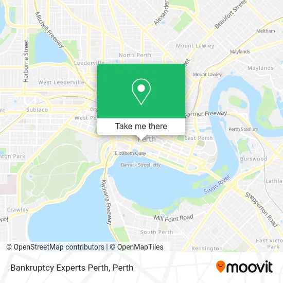 Bankruptcy Experts Perth map