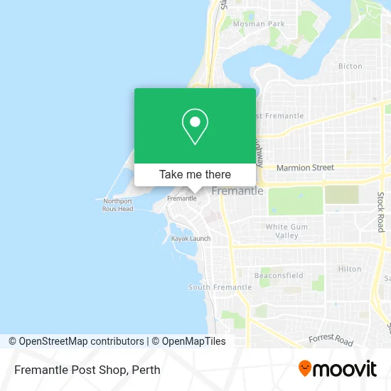 Mapa Fremantle Post Shop