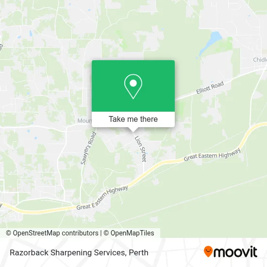 Mapa Razorback Sharpening Services