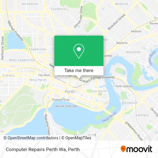 Computer Repairs Perth Wa map