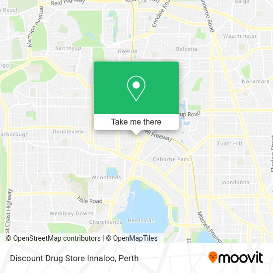 Mapa Discount Drug Store Innaloo