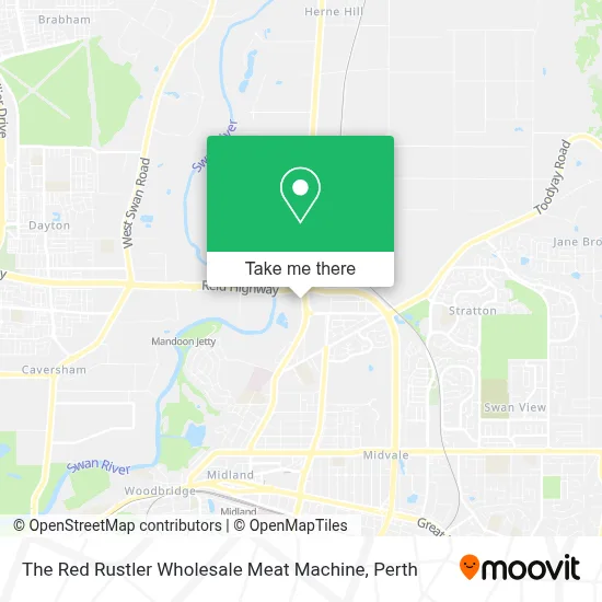 The Red Rustler Wholesale Meat Machine map