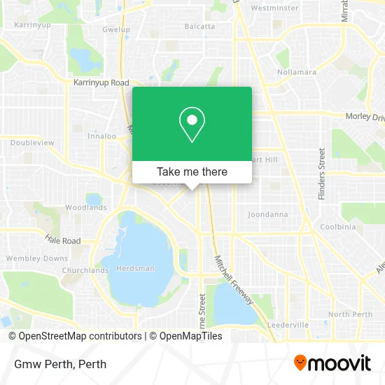 Mapa Gmw Perth