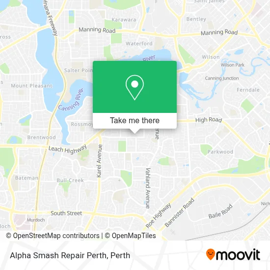 Alpha Smash Repair Perth map