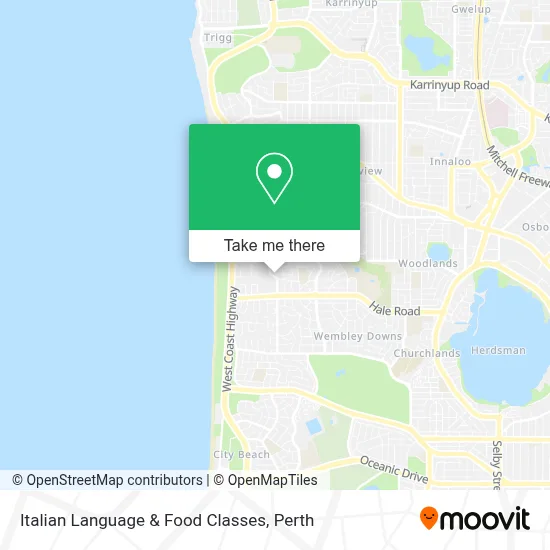 Italian Language & Food Classes map