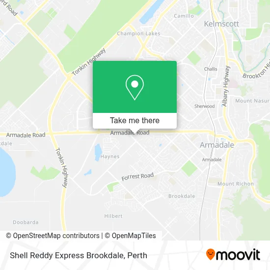 Mapa Shell Reddy Express Brookdale