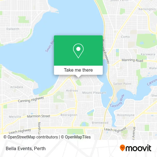 Bella Events map
