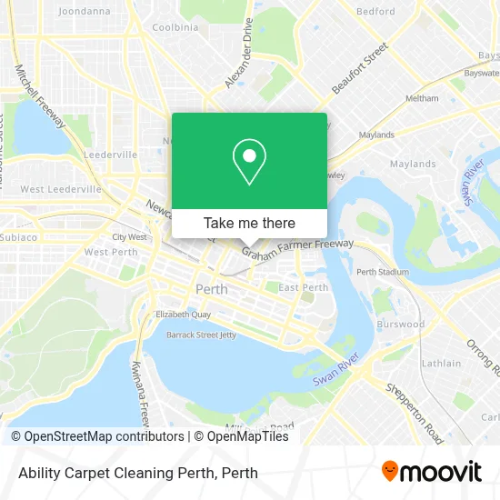 Mapa Ability Carpet Cleaning Perth