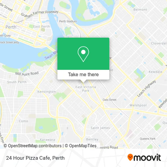 Mapa 24 Hour Pizza Cafe