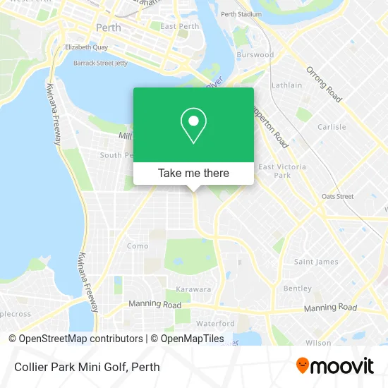 Mapa Collier Park Mini Golf