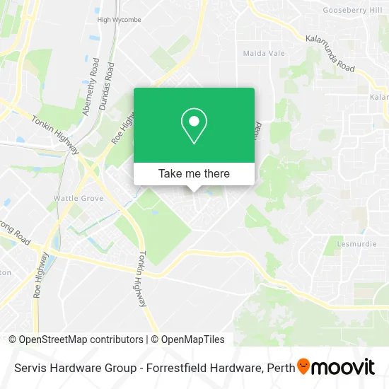 Mapa Servis Hardware Group - Forrestfield Hardware