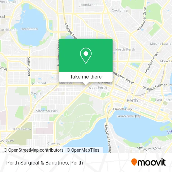 Mapa Perth Surgical & Bariatrics