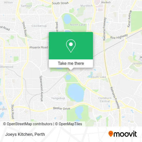 Mapa Joeys Kitchen