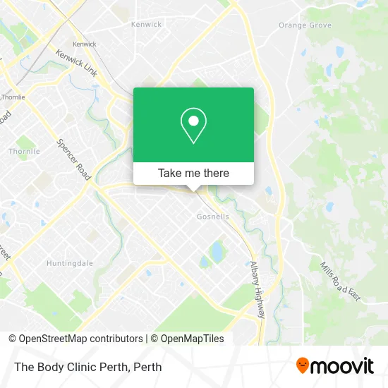 Mapa The Body Clinic Perth