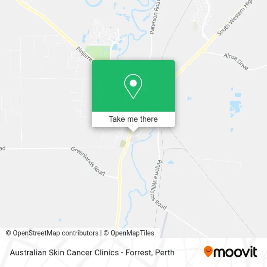 Mapa Australian Skin Cancer Clinics - Forrest