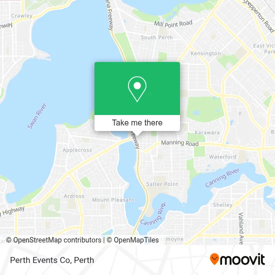 Mapa Perth Events Co