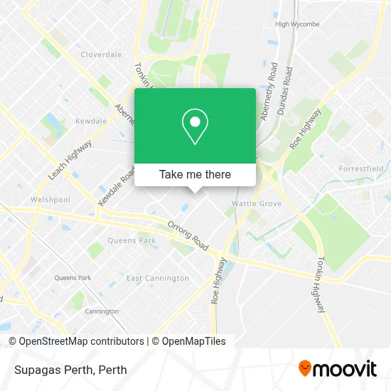Mapa Supagas Perth
