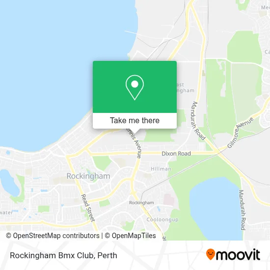 Mapa Rockingham Bmx Club