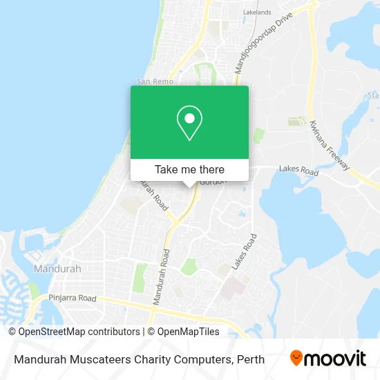 Mapa Mandurah Muscateers Charity Computers