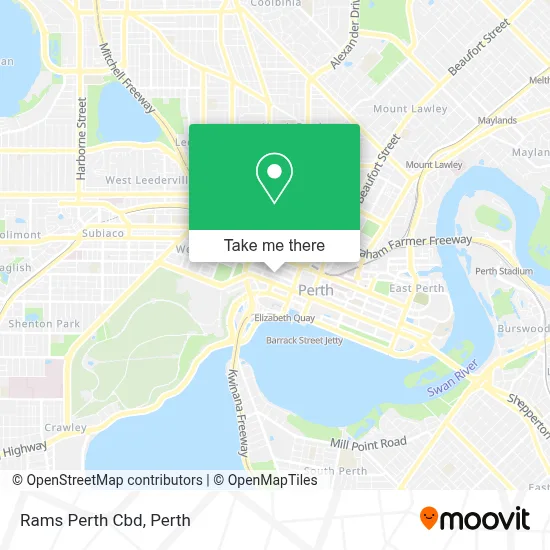 Mapa Rams Perth Cbd