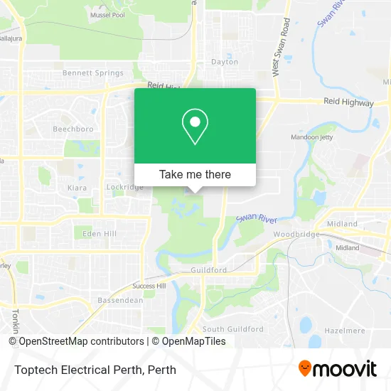 Mapa Toptech Electrical Perth