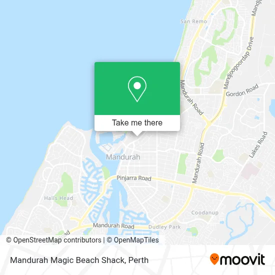Mapa Mandurah Magic Beach Shack