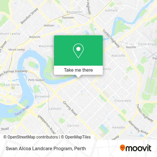 Mapa Swan Alcoa Landcare Program